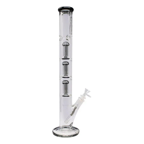 Grey Irie Vibes 20 Inches Triple Tree Percolator Ganjavibes Glass Bong - Bongs