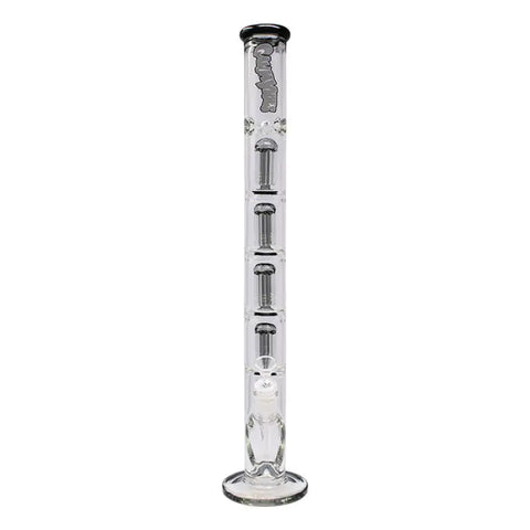 Grey Irie Vibes 24 Inches Four Percolator Ganjavibes Glass Bong - Bongs