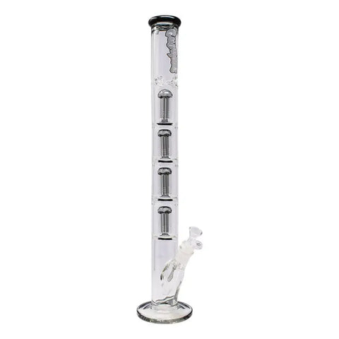 Grey Irie Vibes 24 Inches Four Percolator Ganjavibes Glass Bong - Bongs