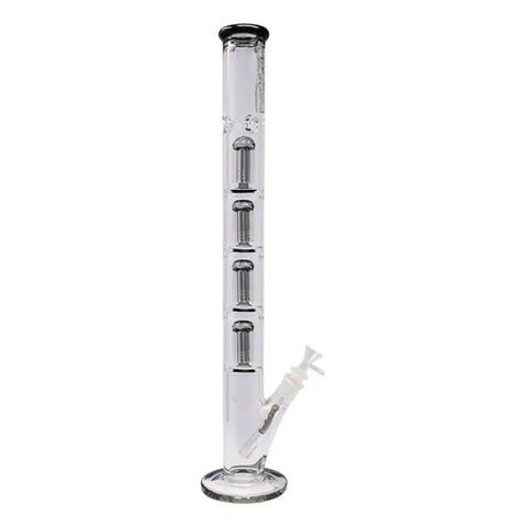 Grey Irie Vibes 24 Inches Four Percolator Ganjavibes Glass Bong - Bongs