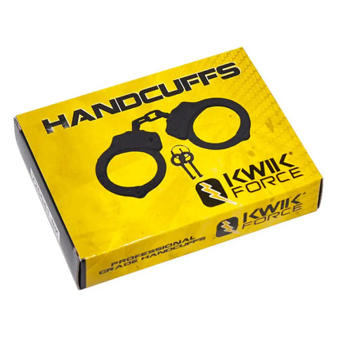 Kwik Force Black Handcuffs - Knife