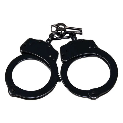 Kwik Force Black Handcuffs - Knife