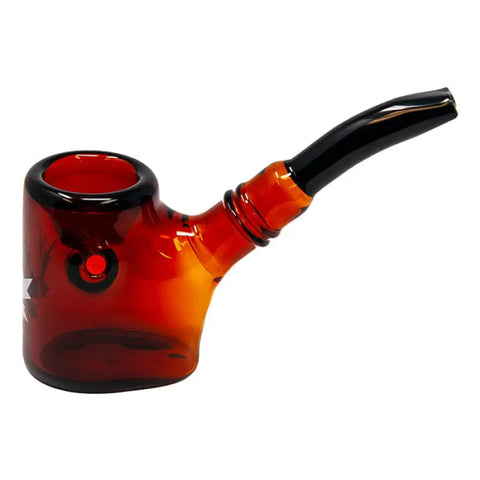 Maple Glass Amber Hefner Hand Pipe 5 Inches - Pipes