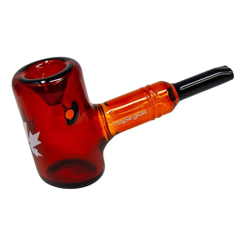 Maple Glass Amber Oxford Hammer Pipe 5.5 Inches - Pipes