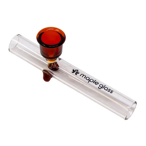 Maple Glass Amber Glass Pipe 4.5 Inches - Pipes