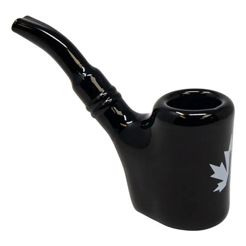 Maple Glass Black Hefner Hand Pipe 5 Inches - Pipes