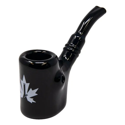 Maple Glass Black Hefner Hand Pipe 5 Inches - Pipes