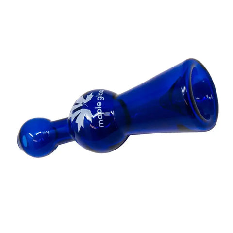 Maple Glass Blue Cobalt Glass Chillum Pipe 4 Inches - Pipes