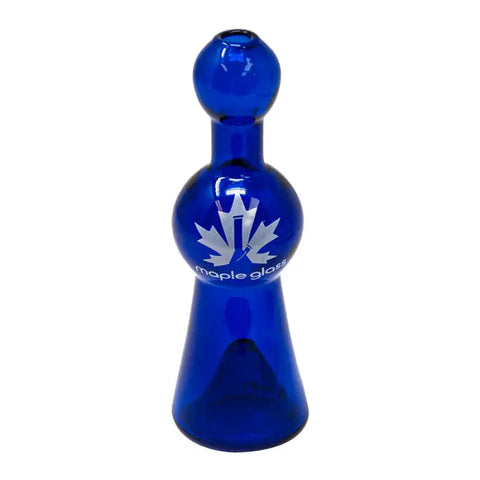 Maple Glass Blue Cobalt Glass Chillum Pipe 4 Inches - Pipes