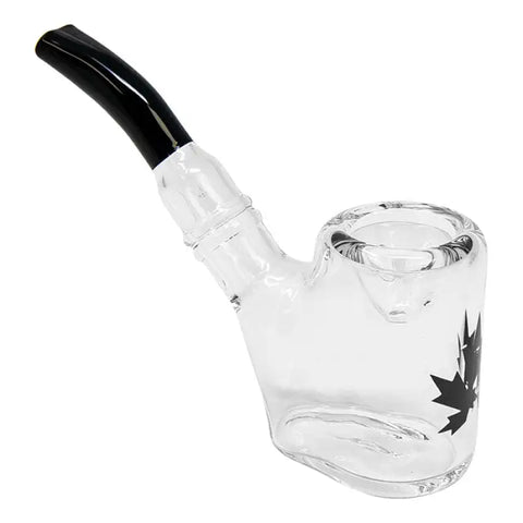 Maple Glass Clear Hefner Hand Pipe 5 Inches - Pipes