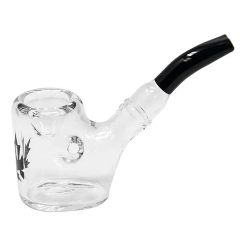 Maple Glass Clear Hefner Hand Pipe 5 Inches - Pipes