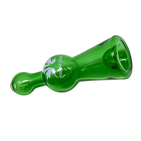 Maple Glass Green Cobalt Glass Chillum Pipe 4 Inches - Pipes