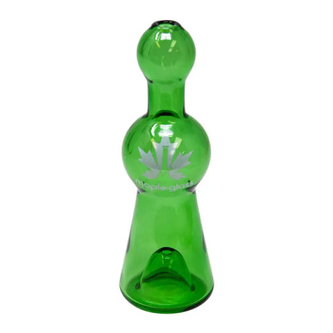 Maple Glass Green Cobalt Glass Chillum Pipe 4 Inches - Pipes