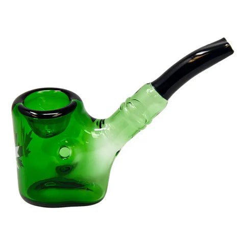 Maple Glass Green Hefner Hand Pipe 5 Inches - Pipes