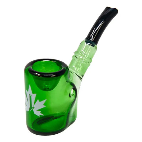 Maple Glass Green Hefner Hand Pipe 5 Inches - Pipes