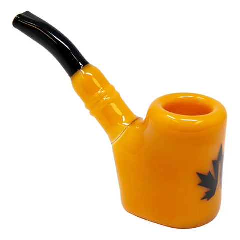 Maple Glass Jade Yellow Hefner Hand Pipe 5 Inches - Pipes