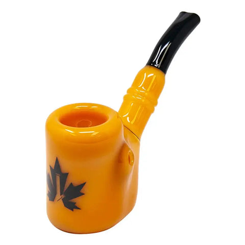 Maple Glass Jade Yellow Hefner Hand Pipe 5 Inches - Pipes