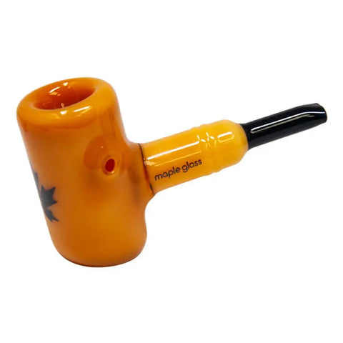 Maple Glass Jade Yellow Oxford Hammer Pipe 5.5 Inches - Pipes