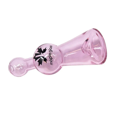 Maple Glass Pink Cobalt Glass Chillum Pipe 4 Inches - Pipes