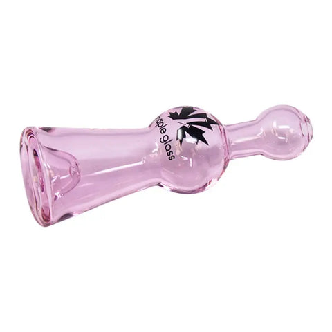 Maple Glass Pink Cobalt Glass Chillum Pipe 4 Inches - Pipes