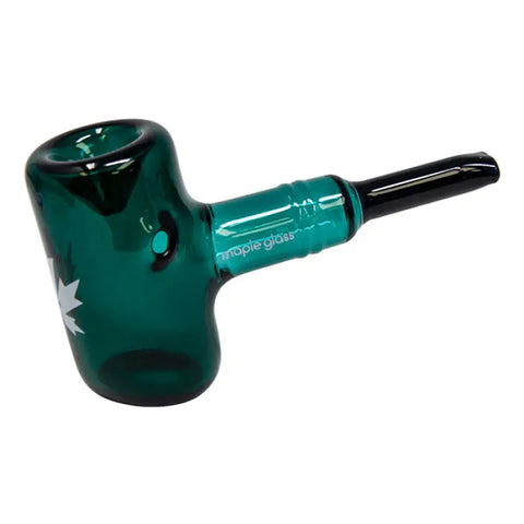 Maple Glass Teal Green Oxford Hammer Pipe 5.5 Inches - Pipes