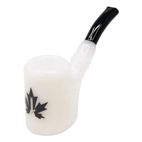 Maple Glass White Hefner Hand Pipe 5 Inches - Pipes