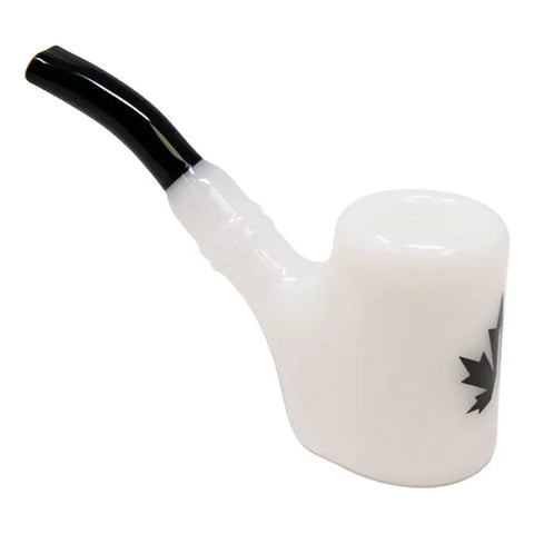 Maple Glass White Hefner Hand Pipe 5 Inches - Pipes