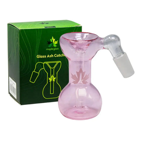 Pink Ash Catcher by Maple Glass - Bongs