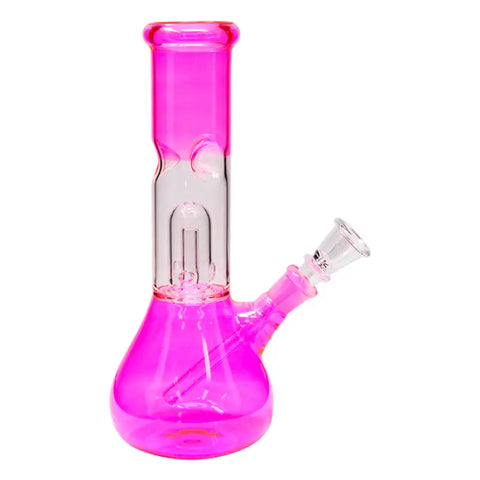 Pink Bell Percolator Glass Bong 8 Inches - Bongs