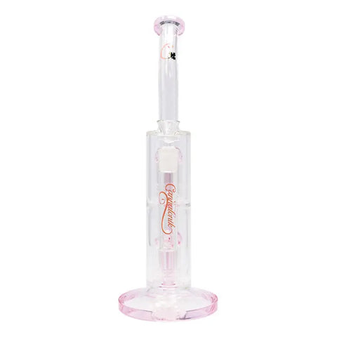 Pink Cannatonik Double Percolator 14 Inches Glass Bong - Bongs