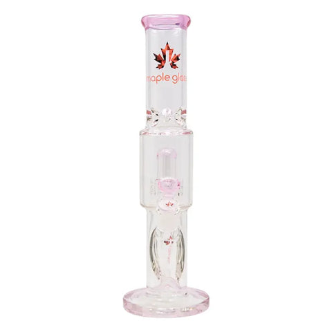 Pink Maple Glass Tire Perc Bong 14 Inches - Bongs