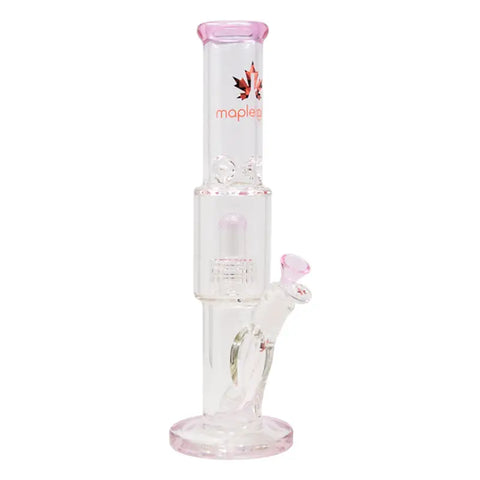 Pink Maple Glass Tire Perc Bong 14 Inches - Bongs