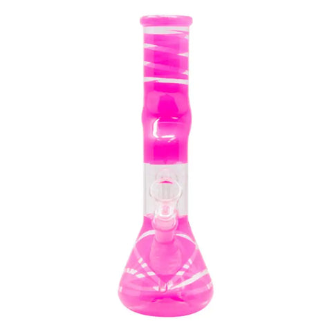 Pink Mini Hook Percolated Zong Bong 10 Inches - Bongs