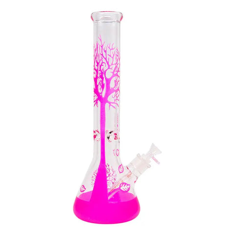 Pink Tree Of Life Cannatonik 16 Inches Bong - Bongs