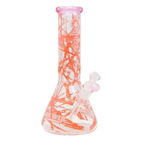 Pink Yellow Darkweb Series 12 Inches Bong from the house of Spider Glass - Bongs