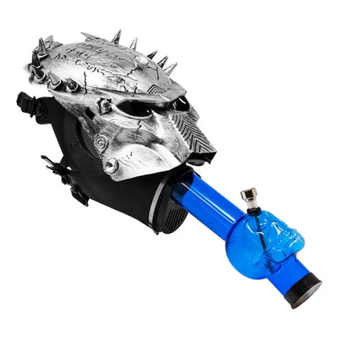 Predator Silver Blue Gas Mask - Bongs