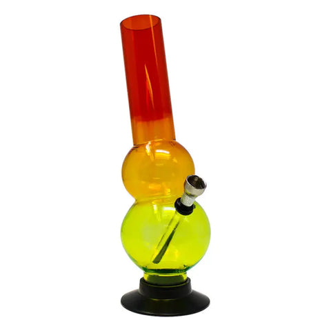 Rasta Color Acrylic Bong 10 Inches - Bongs