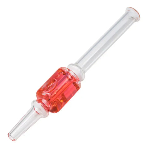 Red Freezable Glycerin Glass 12mm Nectar Collector - Smoking Accessories