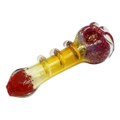 Red Three Ring Glass Pipe 5 Inches - Pipes