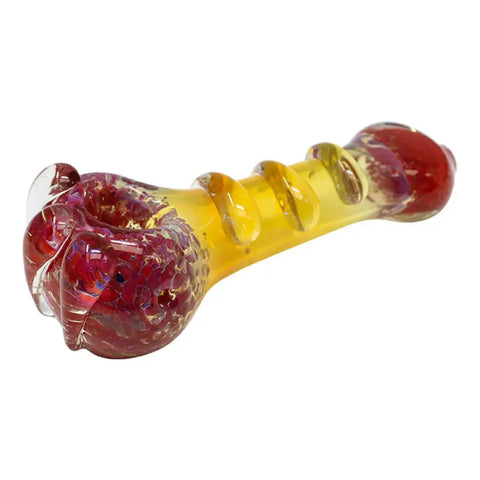 Red Three Ring Glass Pipe 5 Inches - Pipes