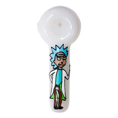 Rick And Morty Hand Glass Blown Pipe 5 Inches - Pipes