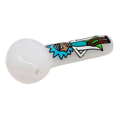 Rick And Morty Hand Glass Blown Pipe 5 Inches - Pipes