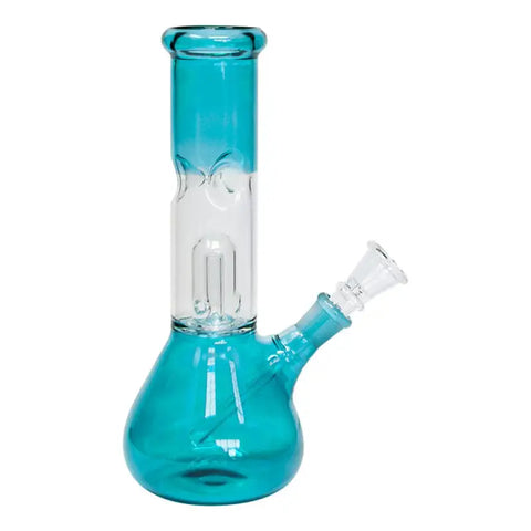 Sky Blue Bell Percolator Glass Bong 8 Inches - Bongs