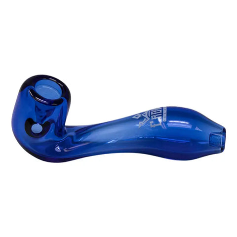 Sky Blue Crown Glass Sherlock Pipe 4 Inches - Pipes