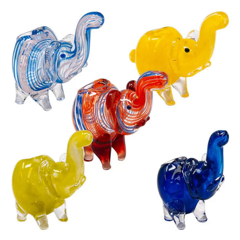 Small Elephant Glass Pipe 2.5 Inches - Pipes