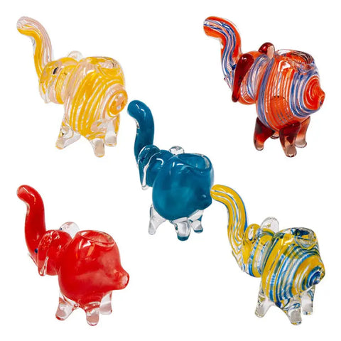 Small Elephant Glass Pipe 2.5 Inches - Pipes