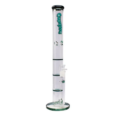 Teal Ganjavibes Honeycomb 20 Inches Three Disk Percolator Glass Bong By Irie Vibes Series - Bongs