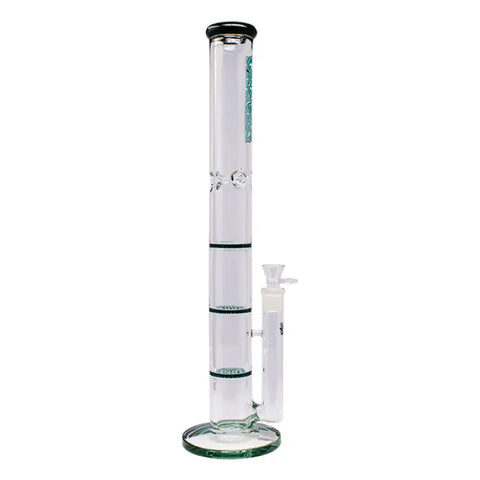 Teal Ganjavibes Honeycomb 20 Inches Three Disk Percolator Glass Bong By Irie Vibes Series - Bongs