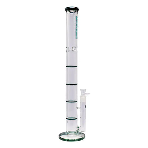 Teal Ganjavibes Honeycomb 24 Inches Four Disk Percolator Glass Bong By Irie Vibes Series - Bongs