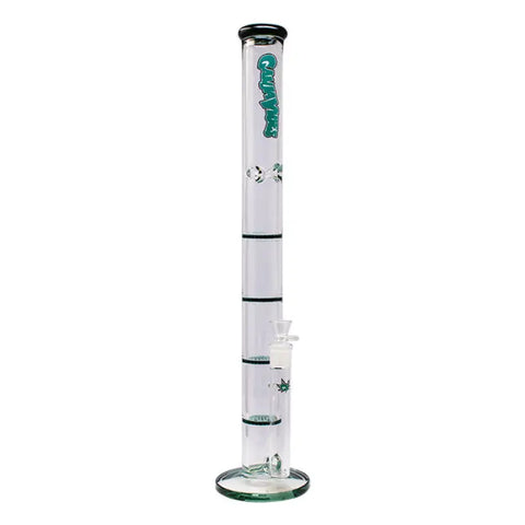 Teal Ganjavibes Honeycomb 24 Inches Four Disk Percolator Glass Bong By Irie Vibes Series - Bongs